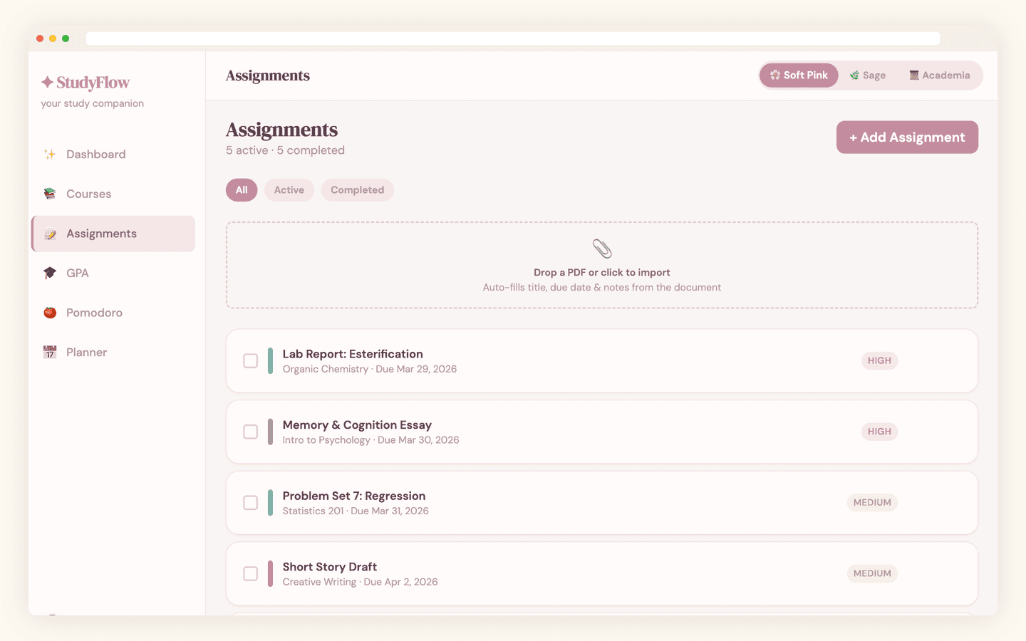 Study Dashboard